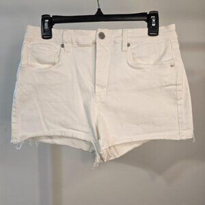 BlankNYC White Cutoff Stretchy HighRise Short Shorts 'the barrow' 30